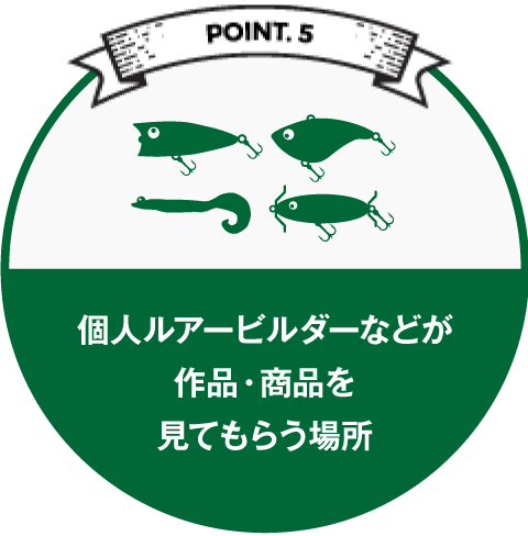 個人ルアービルダーなどが作品・商品を見てもらう場所